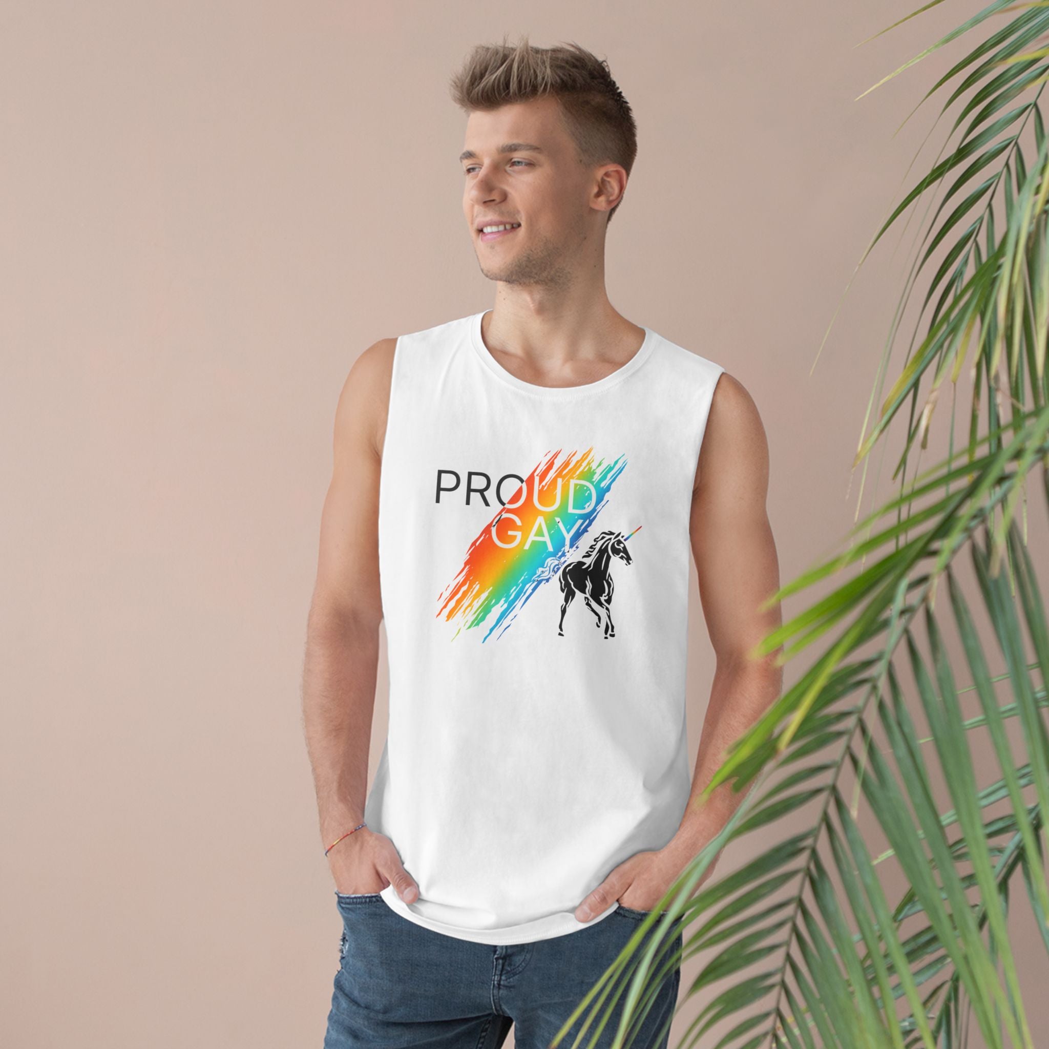 Proud Gay Rainbow Unicorn Sleeveless Tank